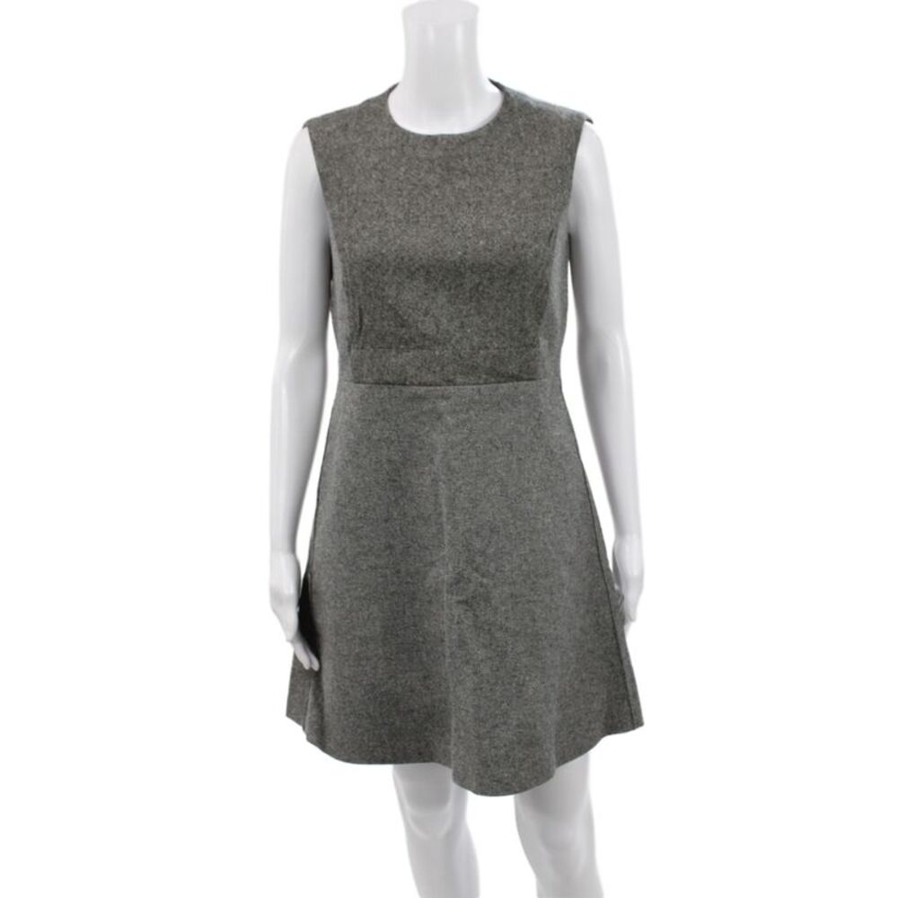 Stella McCartney Womens A-Line Shift Dress Gray Sleeveless Crew Neck Size 44